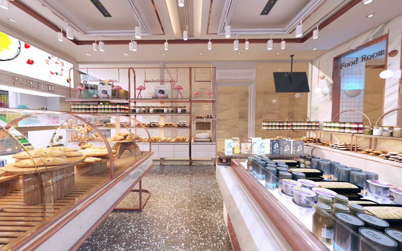 藝術(shù)蛋糕烘培店360°全景案例